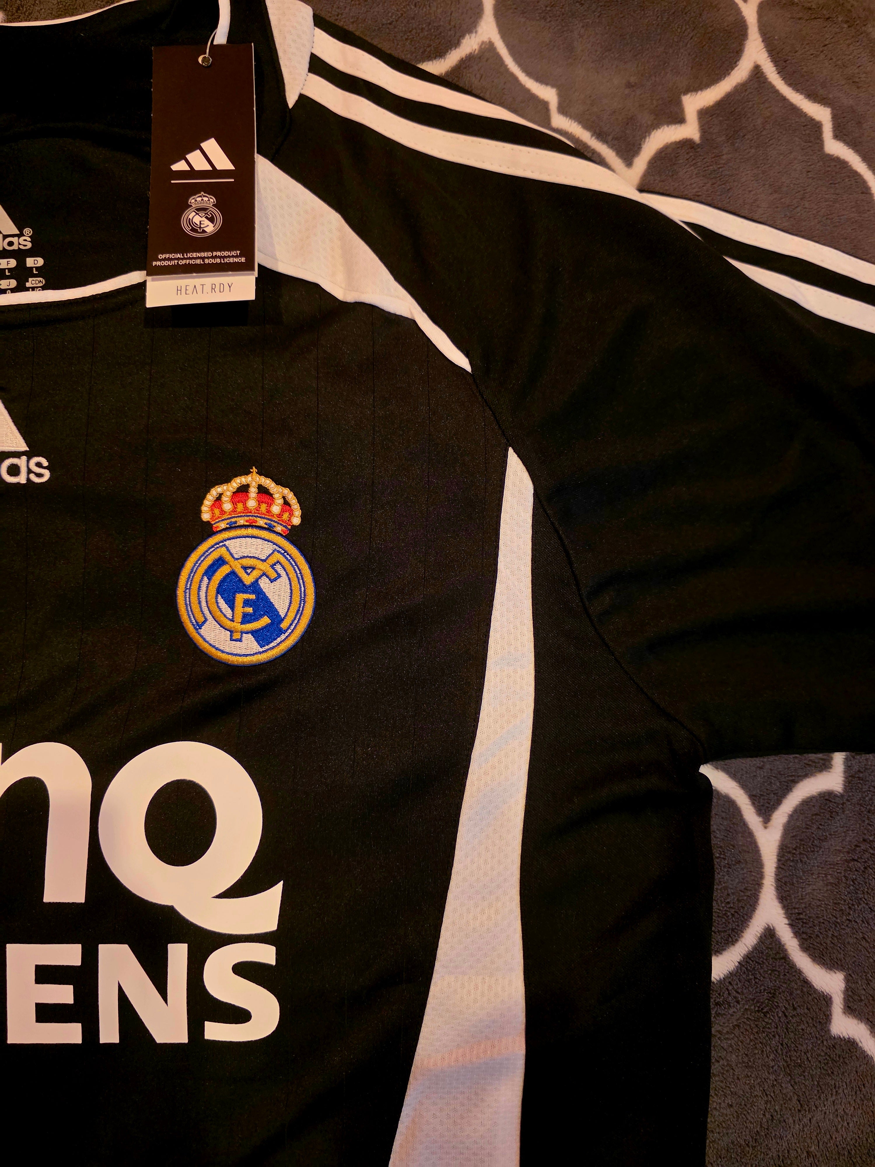 Cristiano Ronaldo 2006-2007 Real Madrid Adidas Away Black Short Sleeve La Liga
