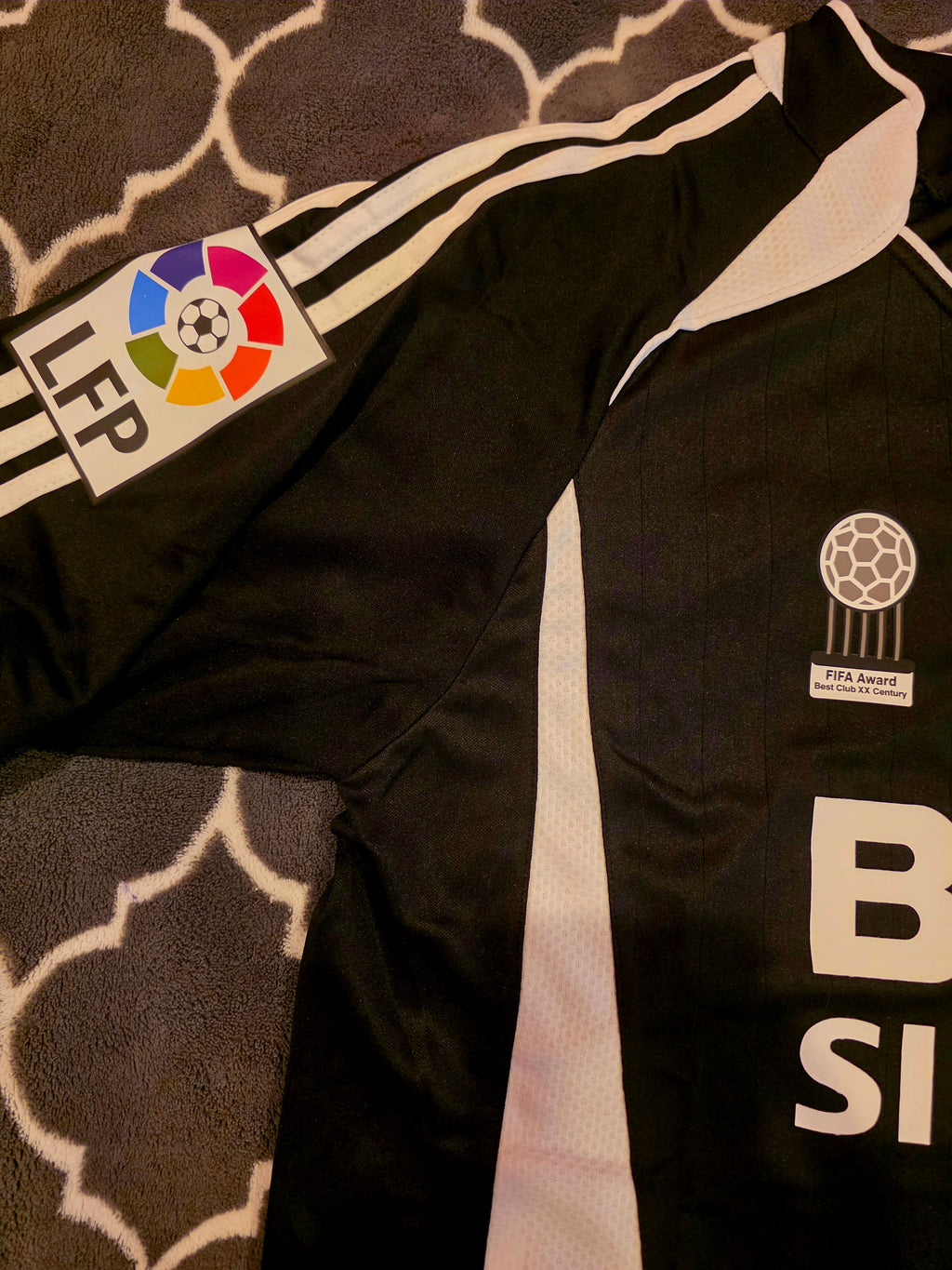 Cristiano Ronaldo 2006-2007 Real Madrid Adidas Away Black Short Sleeve La Liga
